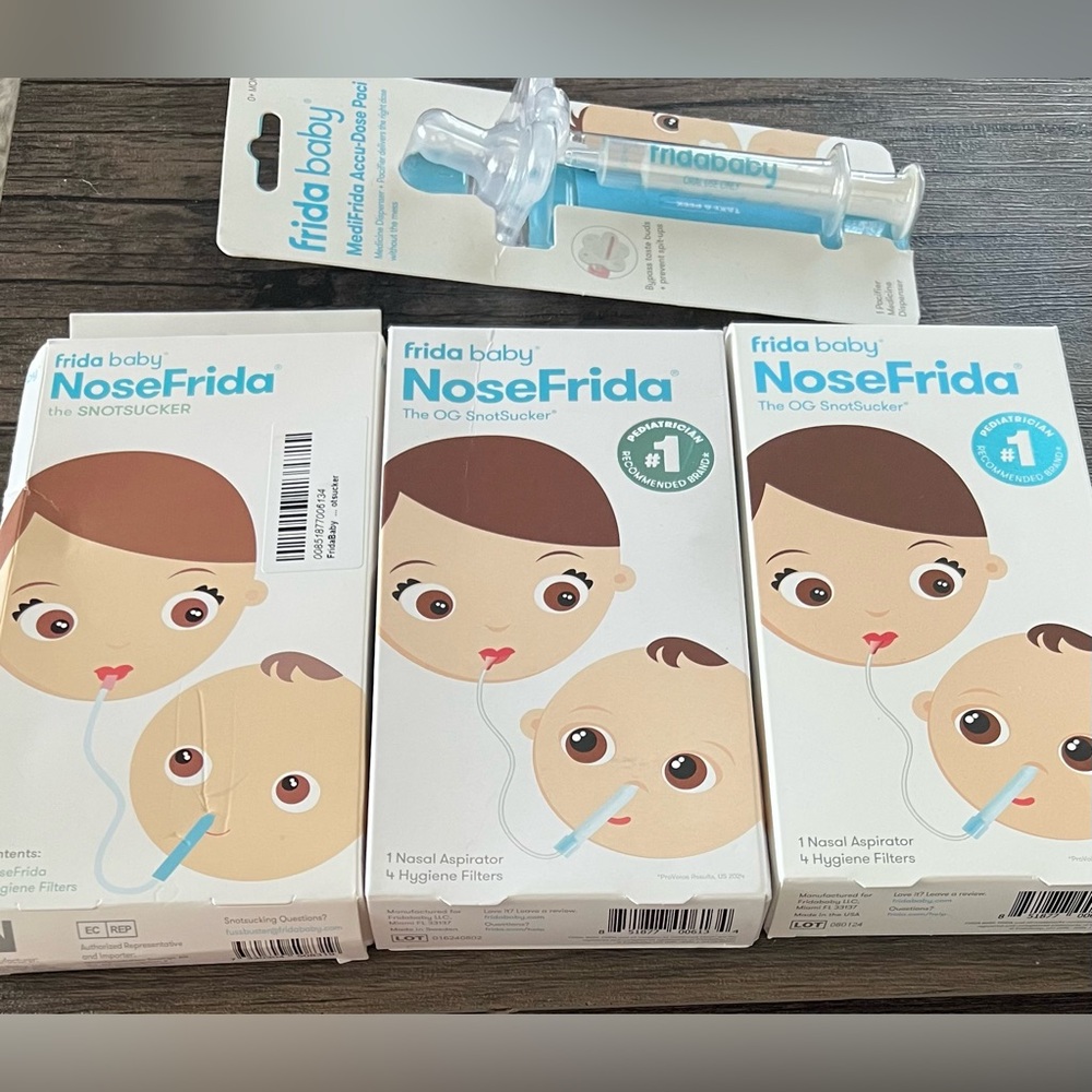 Frida Baby NoseFrida The OG SnotSucker X’s 3 Boxes & Frida Baby Pacifier All New